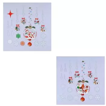 Рождественская снежинка наклейка на стену Праздничная наклейка на стену One Size