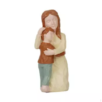 Рождественская статуэтка из смолы, статуэтка, произведение искусства, подарок, праздничные атрибуты, скульптура, декоративная для гостиной Mother and Son