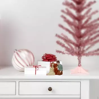 Рождественская статуэтка из смолы, статуэтка, произведение искусства, подарок, праздничные атрибуты, скульптура, декоративная для гостиной Grandmother Grandson