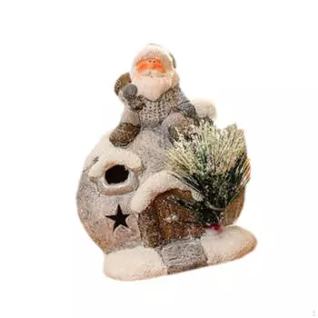Рождественская статуэтка Коллекция украшений для дома Декор для витрины Ночной светильник для вечеринки Santa Claus