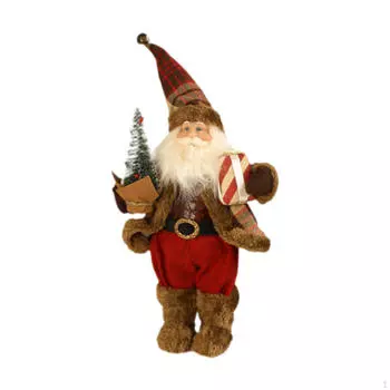 Рождественская статуэтка, рождественское украшение, украшение, стоящая фигурка Санта-Клауса, художественная скульптура для