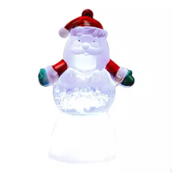 Рождественская статуэтка с подсветкой для использования на рабочем столе, праздничный ночник для украшения интерьера Santa Claus