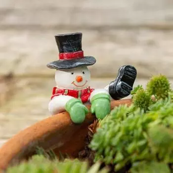 Рождественская статуэтка Санта-Клауса, цветочный горшок, ваза, обнимашка, подвесной снеговик, статуэтка из смолы, скульптура, украшение для дома и улицы, сад Santa Claus