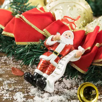 Рождественская статуэтка Санта-Клауса, коллекционная подарочная статуэтка из смолы для стола