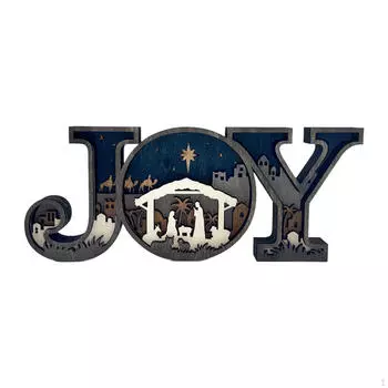 Рождественская статуэтка-сюжет из самшита для подарка в помещении, коллекционная, настольная