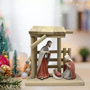 Рождественская статуэтка, украшение для молитвы, настольная фигурка, Святое семейство