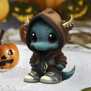 Рождественская статуя динозавра, скульптура животного, рождественский орнамент, Хэллоуин, украшение эльфа для фермерского дома белый