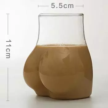 Рождественская стеклянная кружка – оленьи рога, Санта-Клаус, олень. Прозрачные стаканы для вина, молока, кофе. Подарки. B