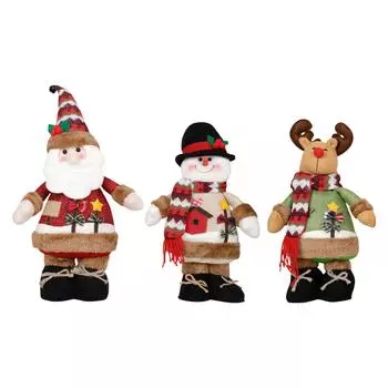 Рождественская стоячая кукла, милый детский подарок, коллекционное рождественское украшение, рождественская статуэтка лося для праздничного бара, декор для каминной доски Snowman