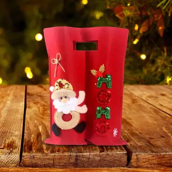 Рождественская сумка для бутылок вина, вмещающая 2 бутылки, сделанная своими руками, рождественский декоративный напиток Santa Claus