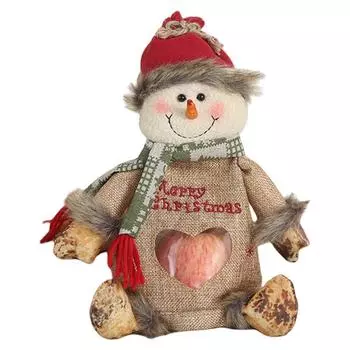 Рождественская сумка для хранения яблок Рождественский подарочный пакет Рождественские конфетные пакеты (Снеговик)