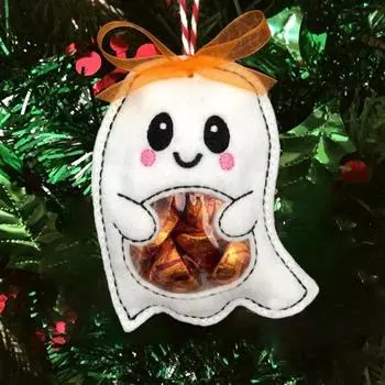 Рождественская сумка для конфет с ленточным ремешком, мультяшный Санта-Клаус, снеговик, лось, милый кулон, креативный держатель для конфет, многоразовая фетровая сумка для лакомств, Рождество B