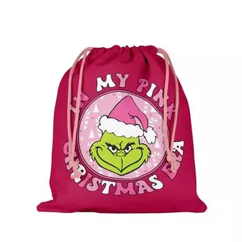 Рождественская сумка Подарочный мешок с завязками на шнурке Холщовый карман с завязками на шнурке One Size
