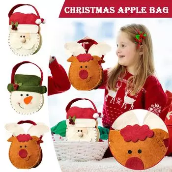 Рождественская сумка Подарочный пакет Рождественская упаковка конфет Снеговик Пожилые люди Детский сад Дети Небольшие подарки One Size