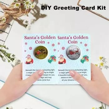 Рождественская сувенирная монета Санта-Клаус Монета с изображением лося Металлическая коллекционная праздничная монета для детей Подарочные рождественские вечеринки Чулки Наполнители 1pc серебряный