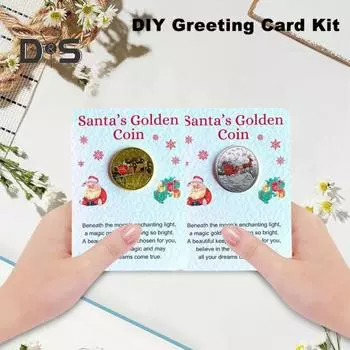 Рождественская сувенирная монета Санта-Клаус Монета с изображением лося Металлическая коллекционная праздничная монета для детей Подарочные рождественские вечеринки Чулки Наполнители 1pc серебряный