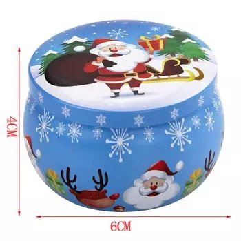 Рождественская свеча Банка Рождественские ароматические свечи Оловянная банка Восковая свеча Подарочная коробка