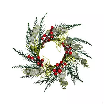 Рождественская свеча кольцо искусственная красная ягодная гирлянда для гостиной Style B