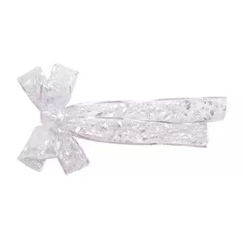 Рождественская светодиодная верхушка для елки, лента, бант, светящийся бант, рождественский подвесной декоративный инструмент