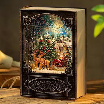 Рождественская световая музыкальная шкатулка для детей на день рождения Подарочная книга Ночной музыкальный бал Christmas Snowman