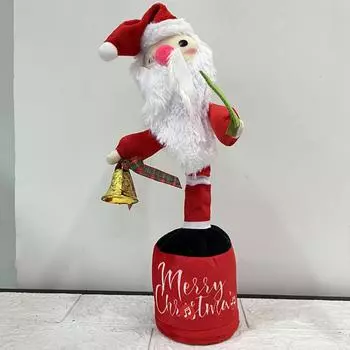 Рождественская танцующая кукла Елка Поющий Запись Домашнее украшение Малыш Мягкий интерактивный подарок Дети Плюшевые электрические игрушки