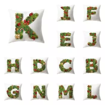 Рождественская тема, декоративная подушка с буквенным принтом, чехол для подушки для дома, гостиной, дивана, декоративная подушка, наволочка 40X40CM