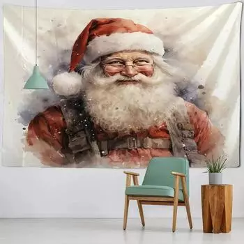 Рождественская тема гобелен фон ткань Санта-Клаус узор подвесная ткань семейная гостиная комната настенное украшение 100x75cm
