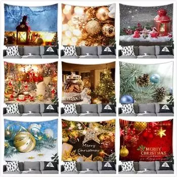 Рождественская тема Гобелен Гостиная Спальня Домашнее Рождественское Украшение 100x75cm