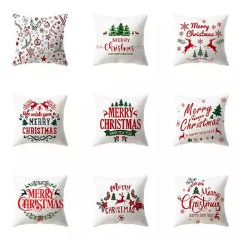 Рождественская тема Лось Снежинка с принтом наволочка для дома, гостиной, украшения дивана, квадратная подушка, наволочка 40X40CM