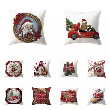 Рождественская тема, милый Санта-Лось, принт с узором, наволочка для дома, гостиной, украшение для дивана, подушка, наволочка 40X40CM