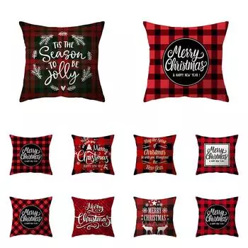 Рождественская тема, наволочка с принтом, домашняя гостиная, украшение для дивана, квадратная полиэстеровая подушка, наволочка 40X40CM