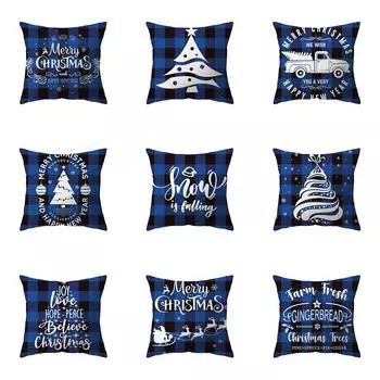 Рождественская тема, Рождественские украшения, наволочка с принтом, домашняя гостиная, украшение для дивана, полиэстеровая подушка, наволочка 40X40CM