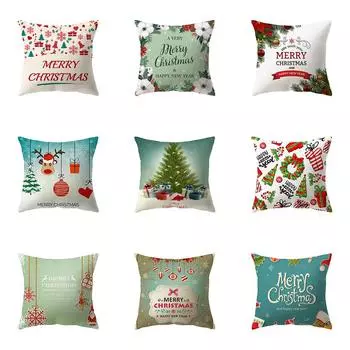 Рождественская тема Рождественские украшения с принтом наволочка для дома, гостиной, украшения дивана, подушка, наволочка 40X40CM