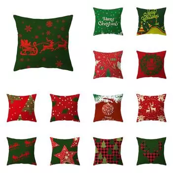 Рождественская тема Рождественские украшения с принтом наволочка для дома, гостиной, украшения дивана, подушка, наволочка 40X40CM