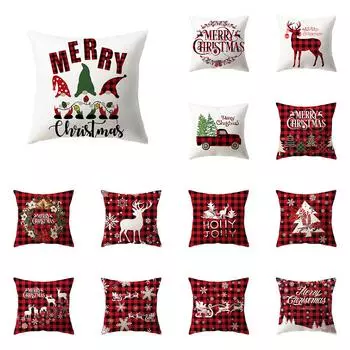 Рождественская тема Рождественские украшения с принтом наволочка для дома, гостиной, украшения дивана, подушка, наволочка 40X40CM
