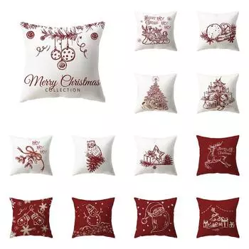 Рождественская тема Рождественские украшения с принтом наволочка для дома, гостиной, украшения дивана, подушка, наволочка 40X40CM