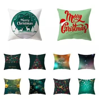 Рождественская тема Рождественские украшения с принтом наволочка для дома, гостиной, украшения дивана, подушка, наволочка 40X40CM