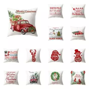 Рождественская тема Рождественские украшения с принтом наволочка для дома, гостиной, украшения дивана, подушка, наволочка 40X40CM