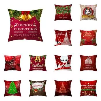 Рождественская тема Рождественские украшения с принтом наволочка для дома, гостиной, украшения дивана, подушка, наволочка 40X40CM
