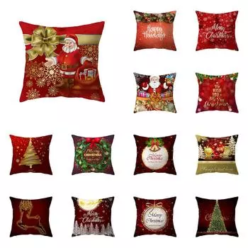Рождественская тема Рождественские украшения с принтом наволочка для дома, гостиной, украшения дивана, подушка, наволочка 40X40CM