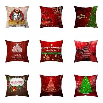 Рождественская тема Рождественские украшения с принтом наволочка для дома, гостиной, украшения дивана, подушка, наволочка 40X40CM
