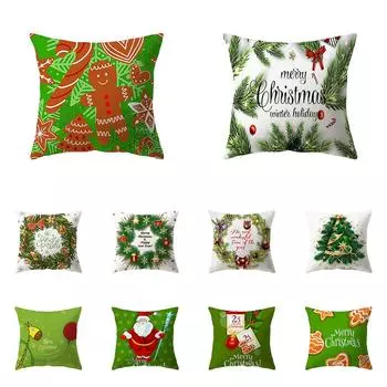 Рождественская тема Рождественские украшения с принтом наволочка для дома, гостиной, украшения дивана, подушка, наволочка 40X40CM