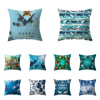 Рождественская тема Рождественские украшения с принтом наволочка для дома, гостиной, украшения дивана, подушка, наволочка 40X40CM