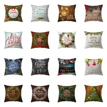 Рождественская тема Рождественские украшения с принтом наволочка для дома, гостиной, украшения дивана, подушка, наволочка 40X40CM