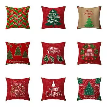 Рождественская тема Рождественские украшения с принтом наволочка для дома, гостиной, украшения дивана, подушка, наволочка 40X40CM
