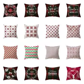 Рождественская тема с принтом снежинки, чехол для подушки, домашняя гостиная, украшение для дивана, подушка, наволочка 40X40CM