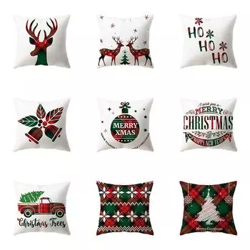 Рождественская тема Санта-Лось Рождественская елка с принтом наволочка для дома, гостиной, украшения дивана, подушка, наволочка 40X40CM