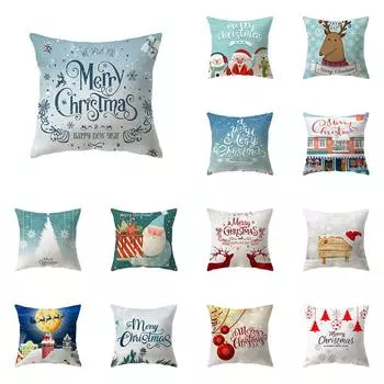 Рождественская тема Снежинка Рождественская елка с принтом наволочка для дома, гостиной, украшения дивана, подушка, наволочка 40X40CM