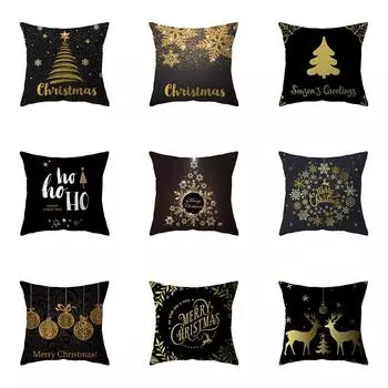 Рождественская тема, украшение для рождественской елки, чехол для подушки с принтом, украшение для дома, гостиной, дивана, подушка, наволочка 40X40CM