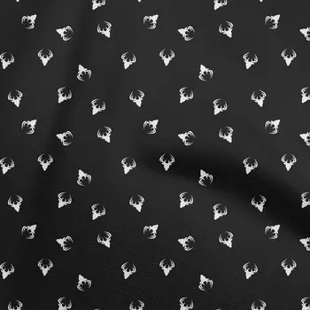 Рождественская ткань из вискозной черной ткани oneOone Georgette для шитья с принтом для рукоделия в ярдах 42 дюйма 42 Inch Wide - Viscose Chiffon чёрный